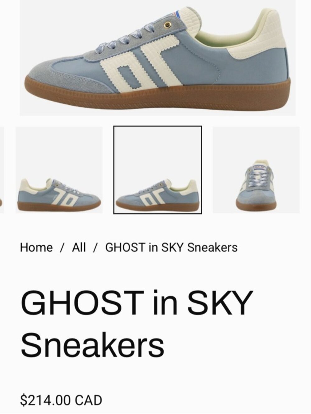 NWT US 5 -5.5 / EU 36 - BACK 70 GHOST in SKY Sneakers - Picture 3 of 15